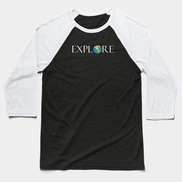 Explore the globe Baseball T-Shirt by Souna's Store